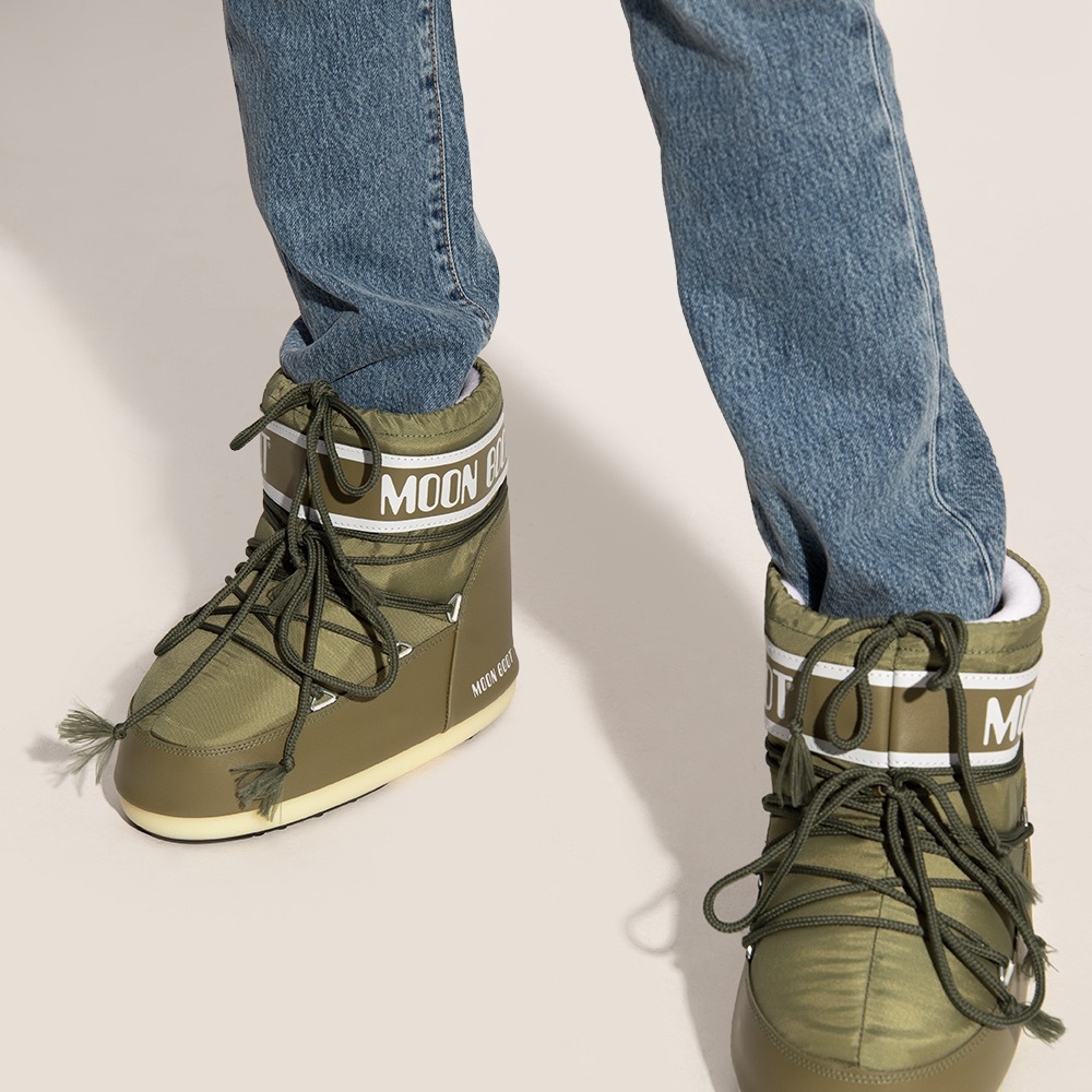 Moon Boot ICON LOW KHAKI NYLON BOOTS